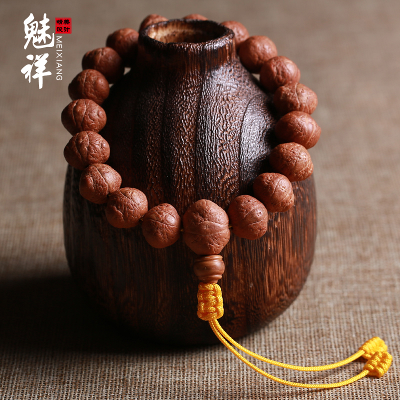 魅详 正宗尼泊尔恶魔天使凤眼菩提子手串佛珠手链手持108颗男女文玩