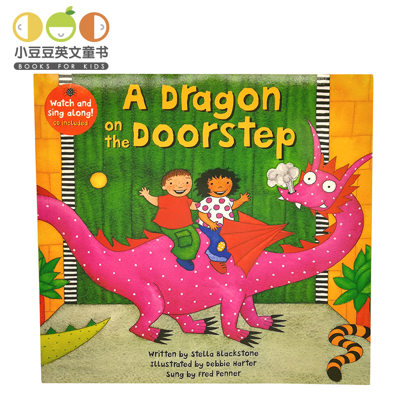 英文原版A Dragon on the Doorstep 门前的龙（书+CD）[2-5岁]