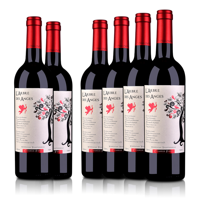 法圣古堡 天使树 法国原瓶进口 干红 葡萄酒750ml 六支