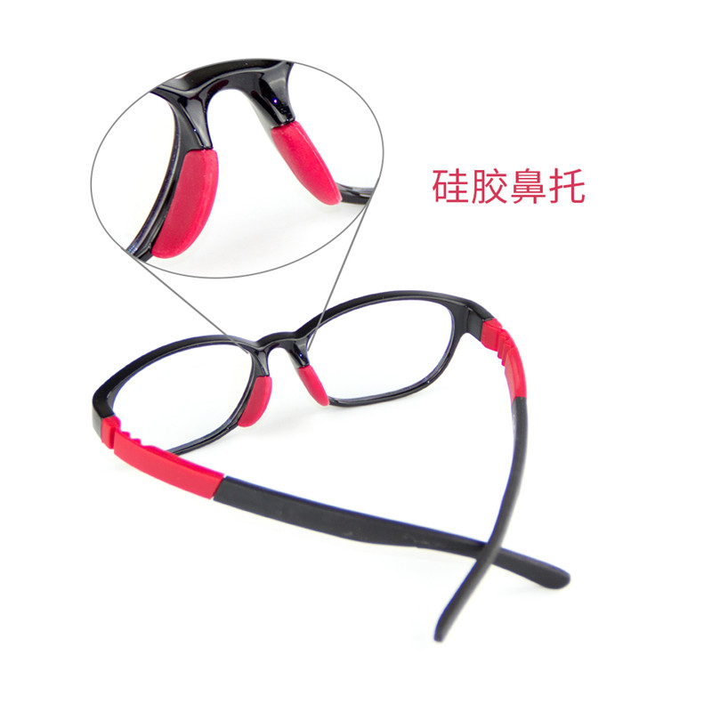 Cyxus儿童防蓝光辐射眼镜超轻TR90学生玩手机电脑孩子护目镜平光无度数 黑色椭圆框+0度防蓝光镜片