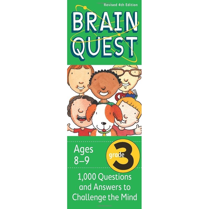 Brain Quest Ages 8-9岁 Grade 3 英文原版 智力开发卡片书 3年级益智 