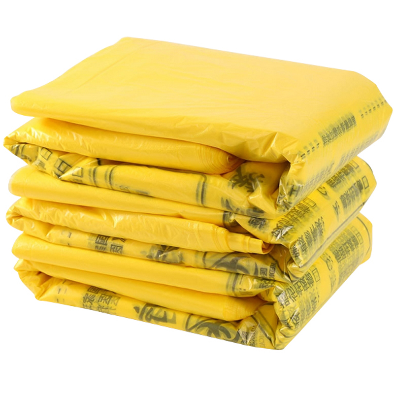 魅之优品黄色垃圾袋大号塑料医疗废物袋医院诊所废弃物包装袋 120L宽100高110cm100只