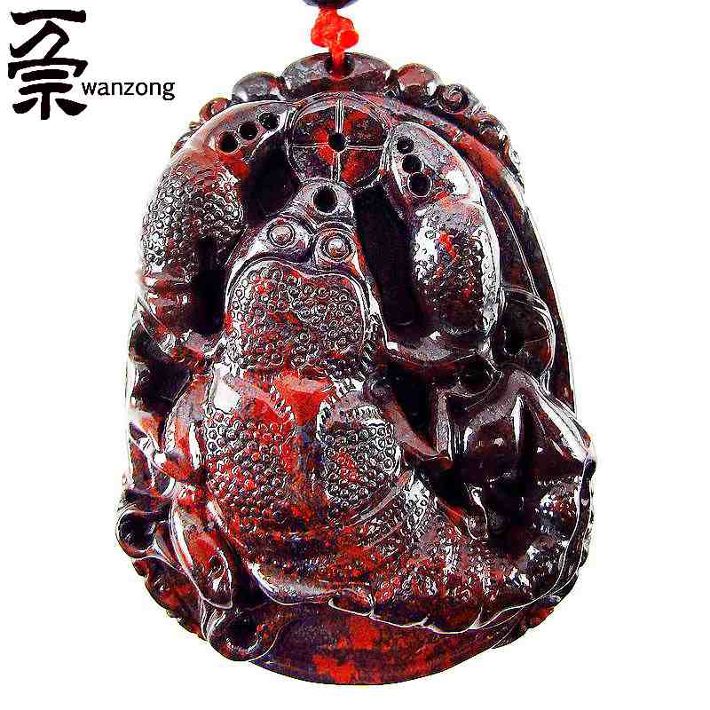 万宗三分红血级桂林鸡血石蝎子吊坠男女项链玉石鸡血玉朱砂红天蝎