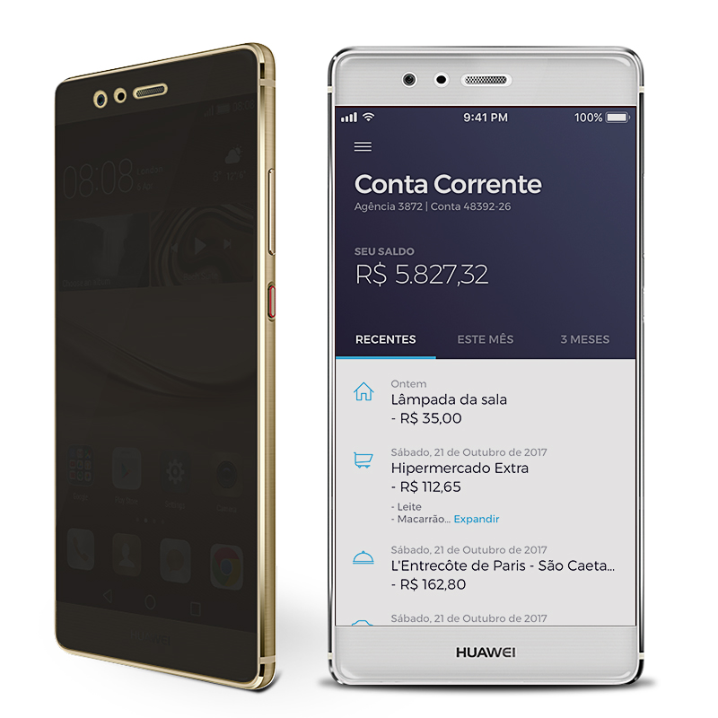 华为p9 plus-180度 左右防窥膜