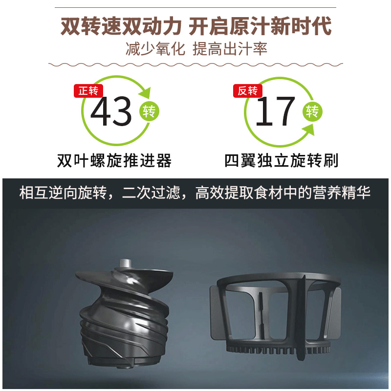惠人HU26RG3L原汁机低速榨汁机家用多功能新三代是全进口的吗？