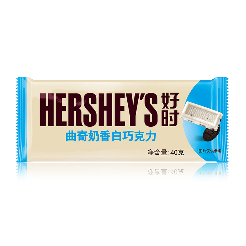 好时 Hershey’s 曲奇奶香白巧克力排块 40g 休闲零食糖果 办公室零食 分享装