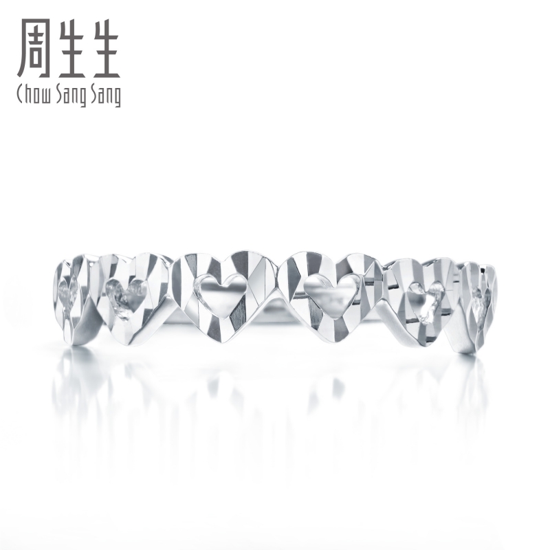铂金戒指周生生Pt950铂金心相连戒指白金戒指女款评测哪款值得买,评测哪款质量更好？