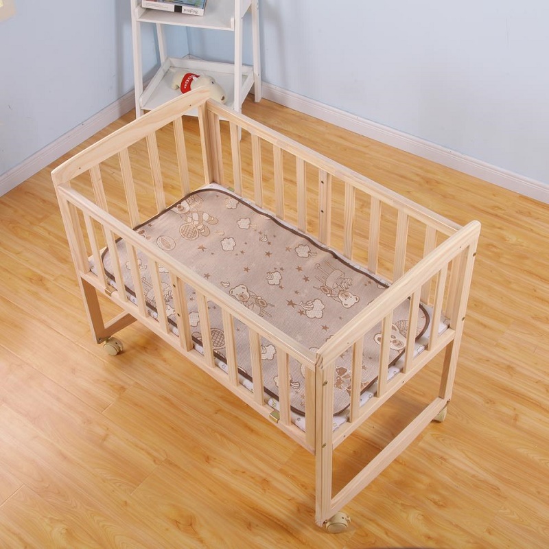 HUGBB 实木无漆婴儿床童床宝宝床，可变摇床
