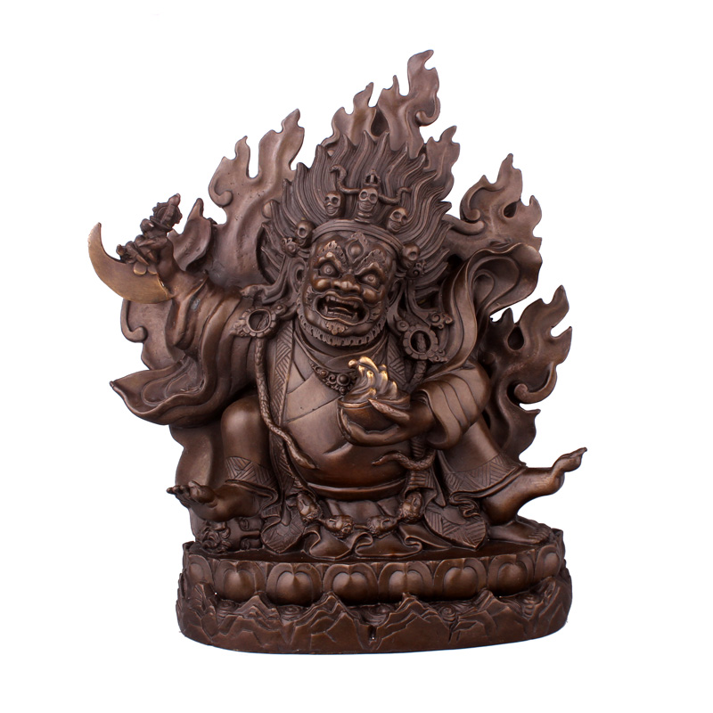 德佑堂铜二臂玛哈嘎拉财神摆件铜北努密宗佛家居客厅佛堂工艺品摆设