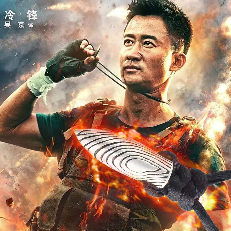 佩川 男士项链战狼2吴京同款925银项链 冷锋复古霸气子弹头吊坠 925银