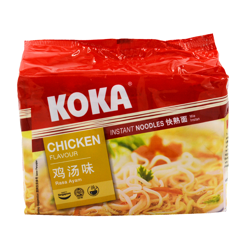 koka 可口方便面 鸡汤味快熟泡面 85g*5 新加坡进口