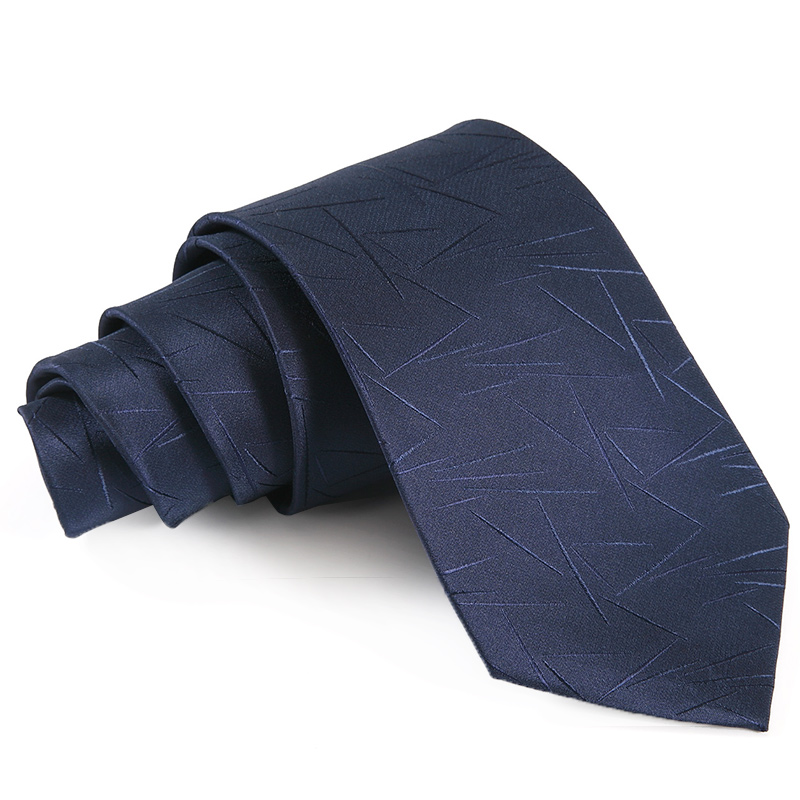 培罗蒙正装衬衫领带男士上班领带不规则条纹蓝色领带商务休闲领带 深兰线条纹