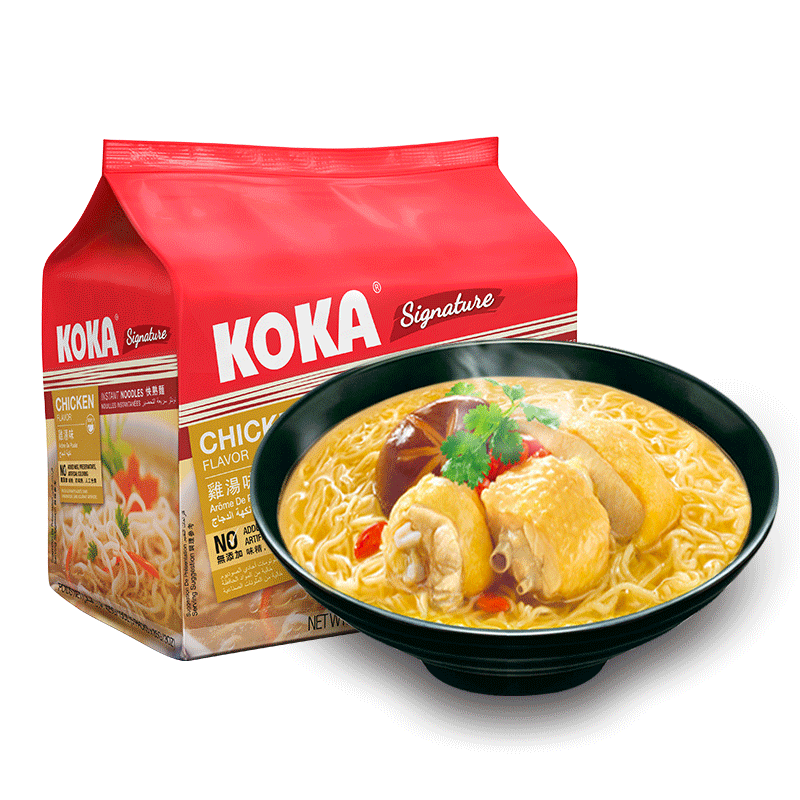KOKA 可口方便面 鸡汤味快熟泡面 85g*5 新加坡进口