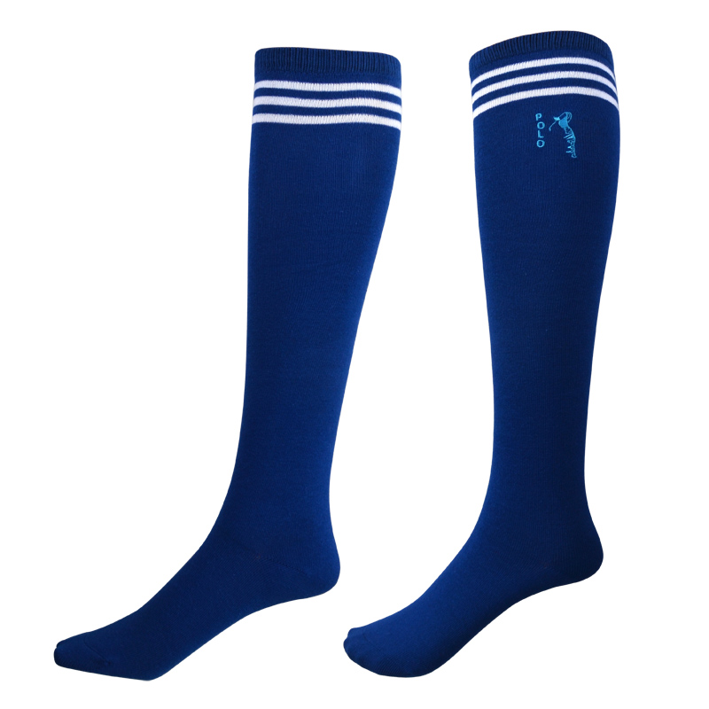 golf 高尔夫袜子 长筒女士运动长袜 纯棉吸汗长筒袜 4色可选 蓝色