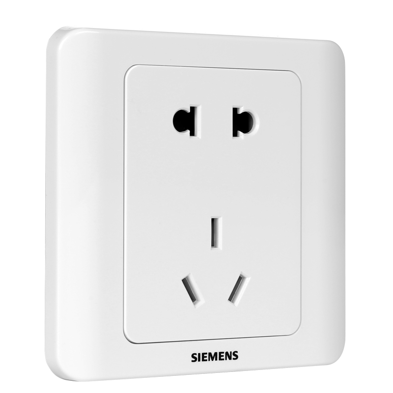 西门子(SIEMENS)开关插座 10A五孔插座 86型暗装面板 远景雅白色