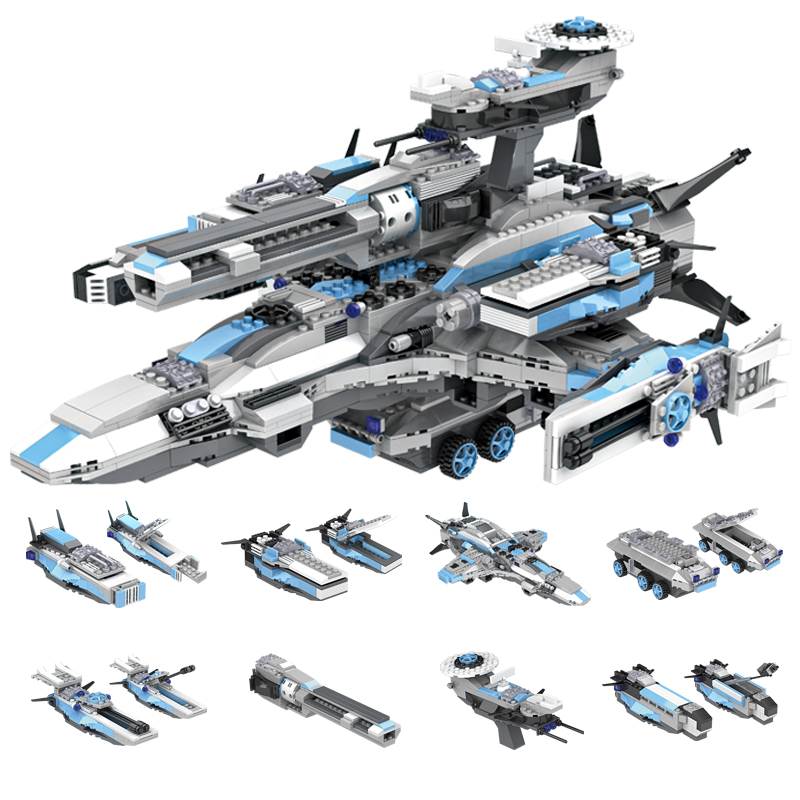 cogo积高灵动号宇宙星神星际战舰积木玩具 儿童塑料拼装礼物男孩启蒙