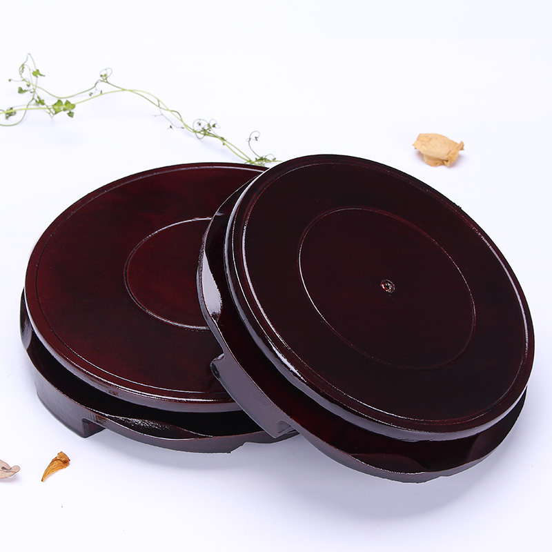 未卒底座托架花盆底座圆形托盘花瓶酒坛鱼缸奇石头底托架复合材花架