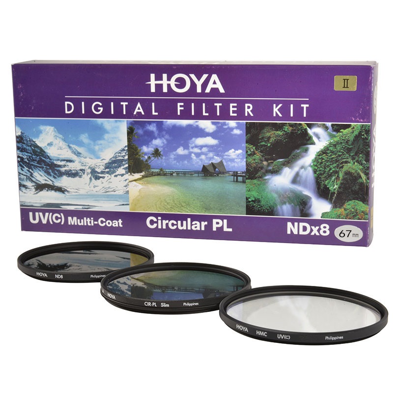 保谷（HOYA）uv镜 67mm 滤镜 偏振镜  NDX8减光镜  套装