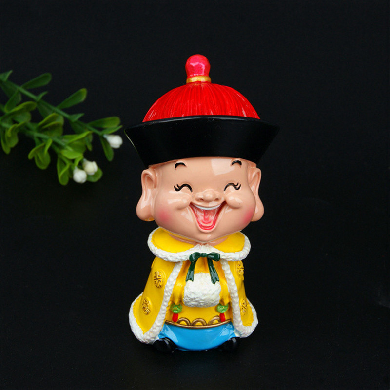 愿达工艺q版卡通小公仔汽车摆件车载皇帝皇后出国礼品