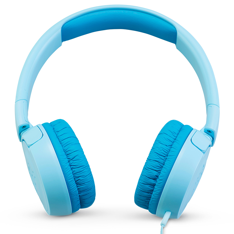JBLJR300儿童耳机头戴式学生有线机学习网课在线教育耳机低分贝通用苹果小米华为 浅蓝色