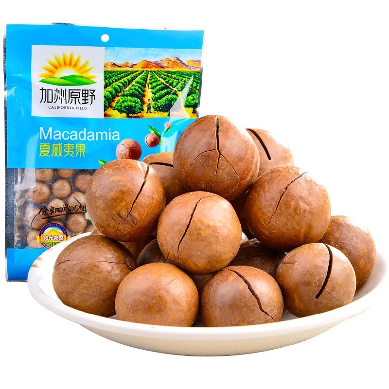 加州原野夏威夷果228g/袋 坚果炒货休闲小零食