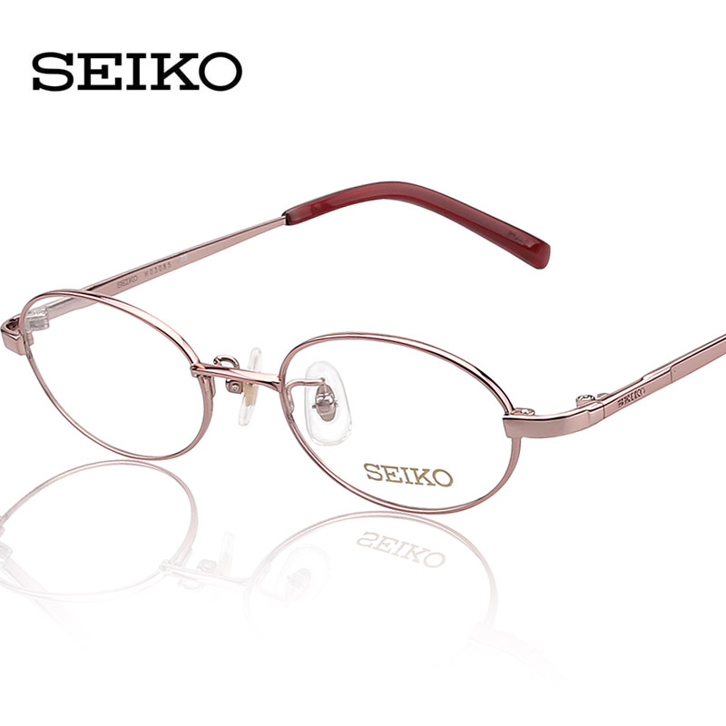 精工seiko眼镜架小脸纯钛眼镜架全框女款高度近视镜框光学配镜 3085