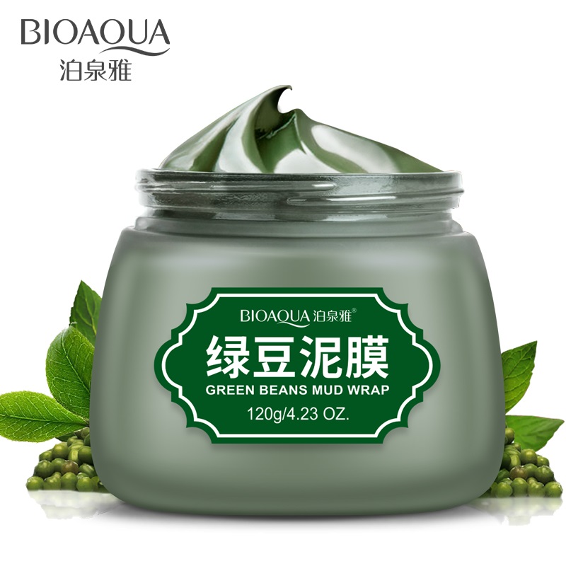 泊泉雅泊泉雅绿豆泥浆海藻面膜绿豆泥膜补水控油深层清洁面膜海藻面膜