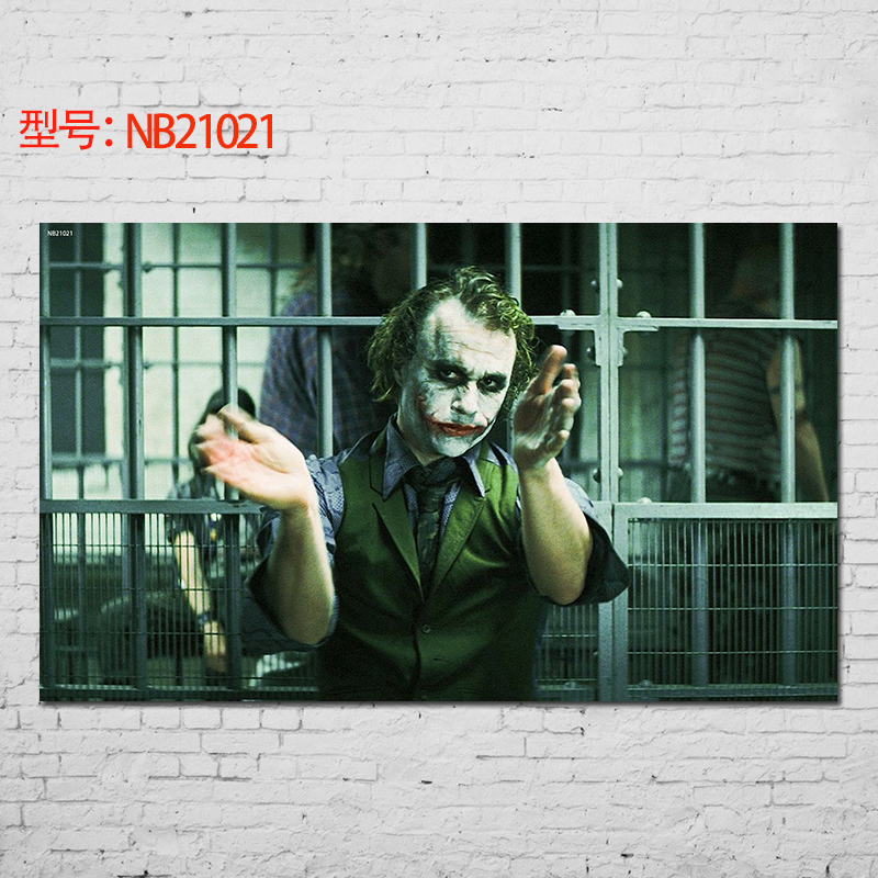 小丑batman蝙蝠侠动漫电影海报装饰画咖啡馆照片相框墙 nb21021 50*