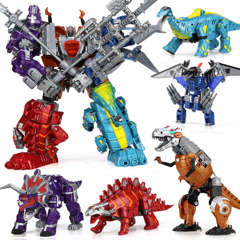 变形玩具恐龙金刚4霸王龙模型合体战队修罗王套装机器人儿童男孩六一礼物 五合一礼盒装