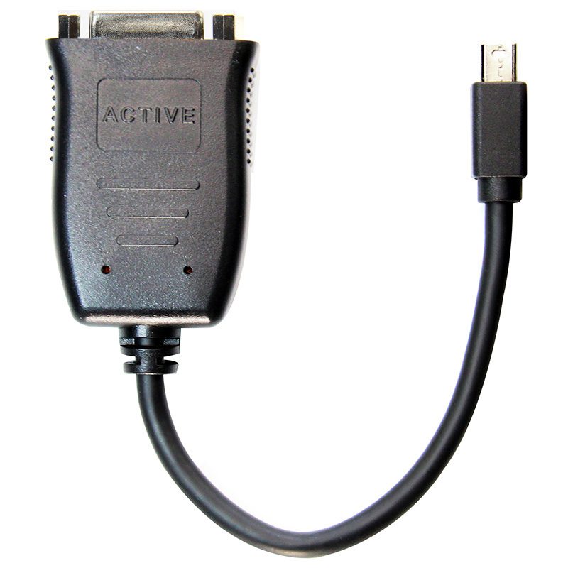 旌宇  主动式mini DisplayPort转接器 迷你DP转换线 适配器 迷你DP转DVI（公对母）转接线