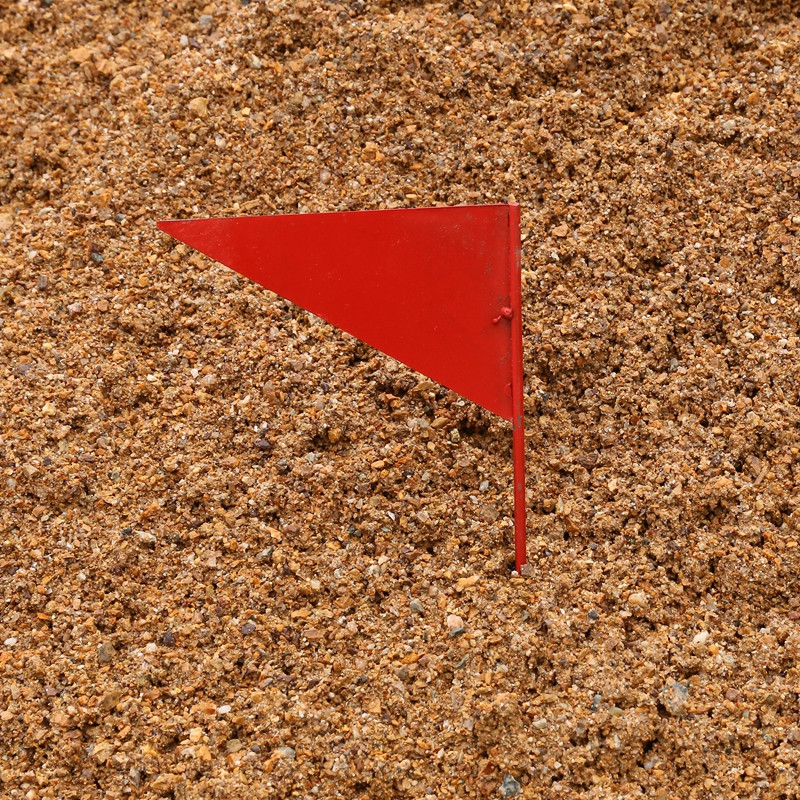 妙普乐三角形小铁旗 田径旗发令旗标志旗记号旗铅球投掷远度旗子