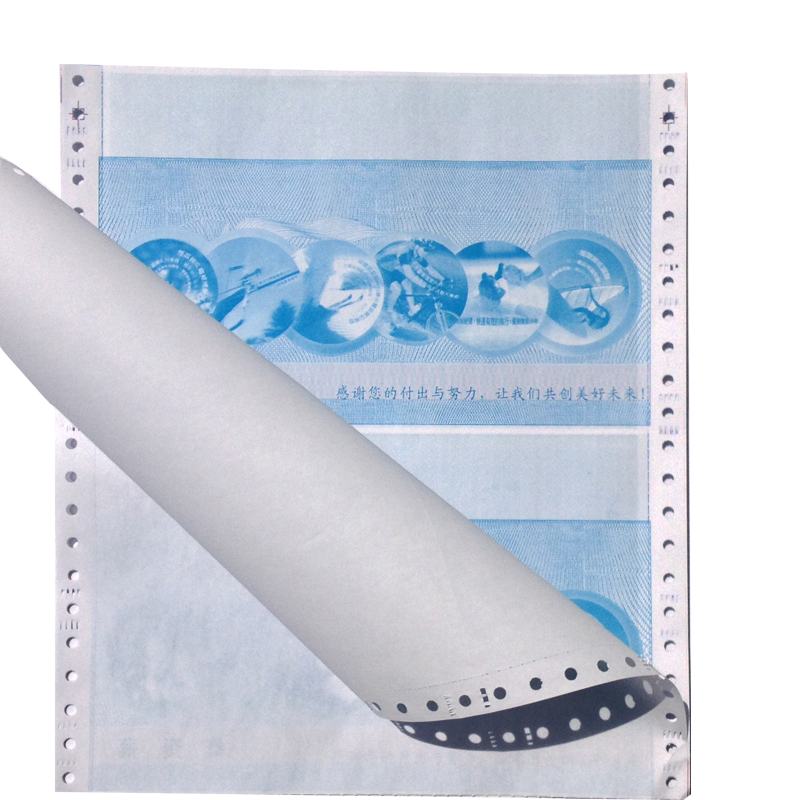 凌龙保密工资单 薪资单空白人事财务通用型工资条打印纸  1000份/箱