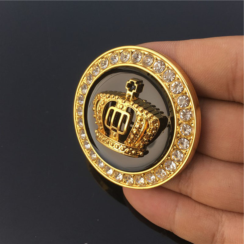 海崎 汽车皇冠圆标车头标 侧面贴车标 vip改装车标贴 皇冠 车头盖贴标