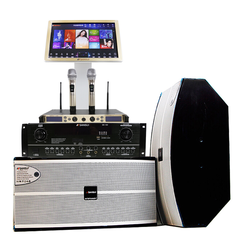 山水（SANSUI） SP3-08家庭KTV音响套装会议专业卡包音箱功放卡拉OK音箱 SD2-20+SK12-43+S6-150+8吋