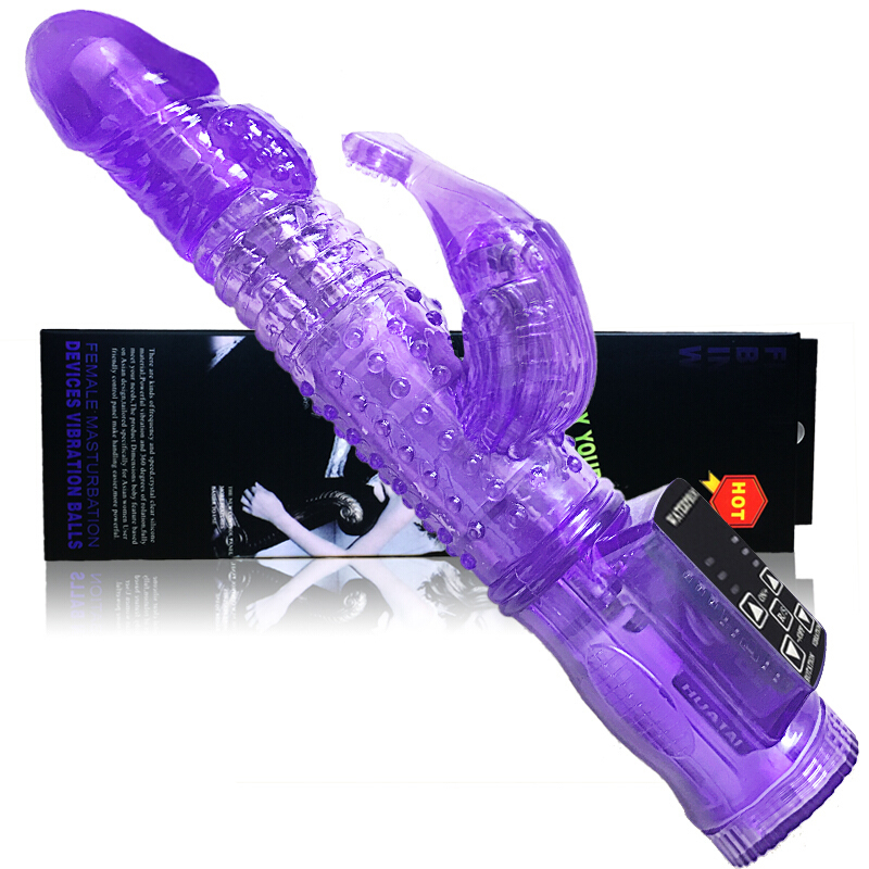 法娜拉 女用自慰器 防水静音自动摇摆震动棒 双震360度旋转AV棒 转珠棒 成人情趣性用品玩具 神秘紫充电版