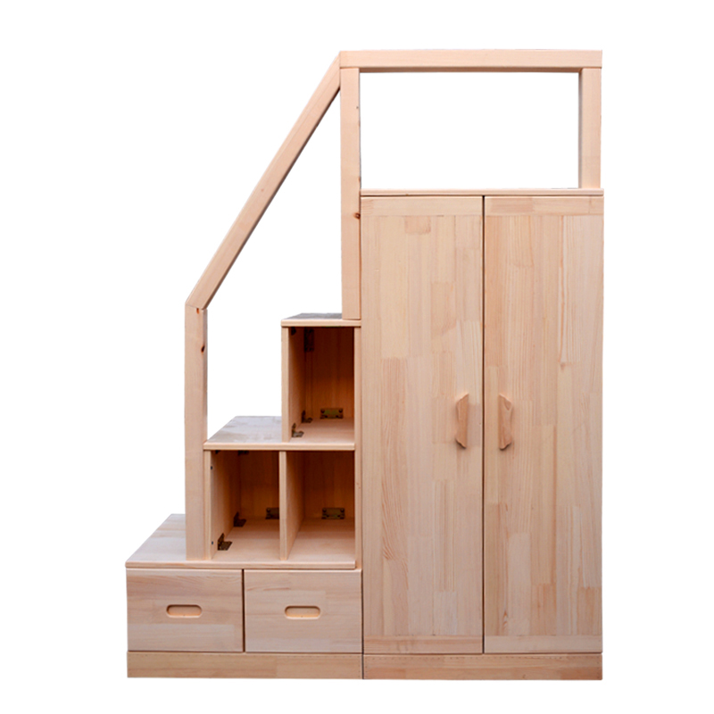 实木楼梯凳抽屉床头柜定制 上下铺宿舍家庭上下床用功能储物梯柜子 龙