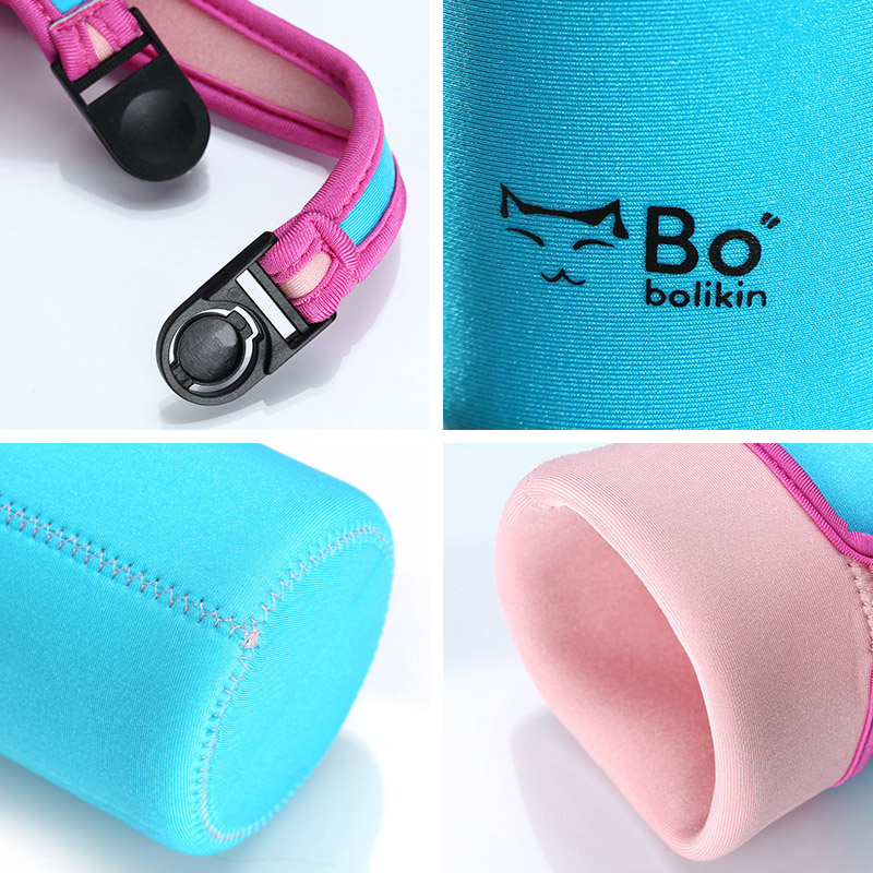 Bolikin 保温杯套防摔通用双面杯套隔热杯子套水杯袋防烫象印杯子套500ml 锁扣金咖300-400ml