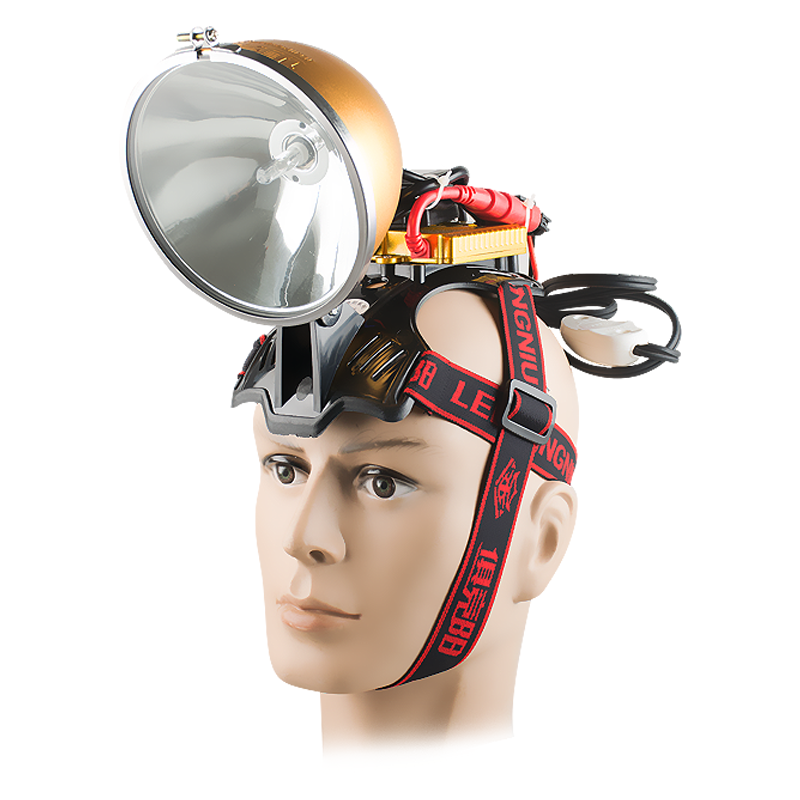 阳75w强光远射氙气头灯野鸡野兔灯户外照明防水夜钓15公分头戴探照灯