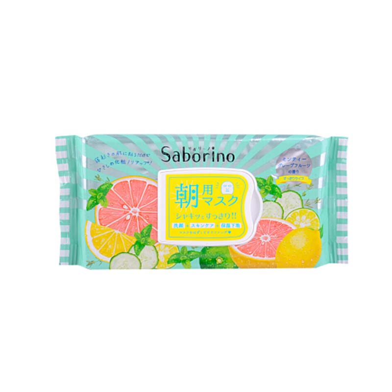 Saborino日本进口 Saborino早安面膜 补水保湿懒人面膜 绿色清爽 32片/包