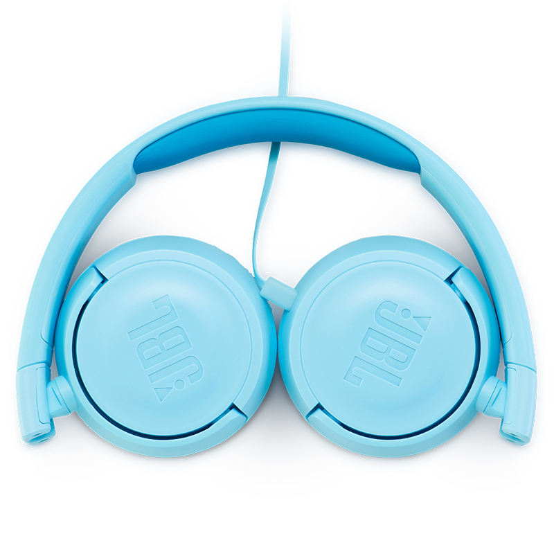 JBLJR300儿童耳机头戴式学生有线机学习网课在线教育耳机低分贝通用苹果小米华为 浅蓝色