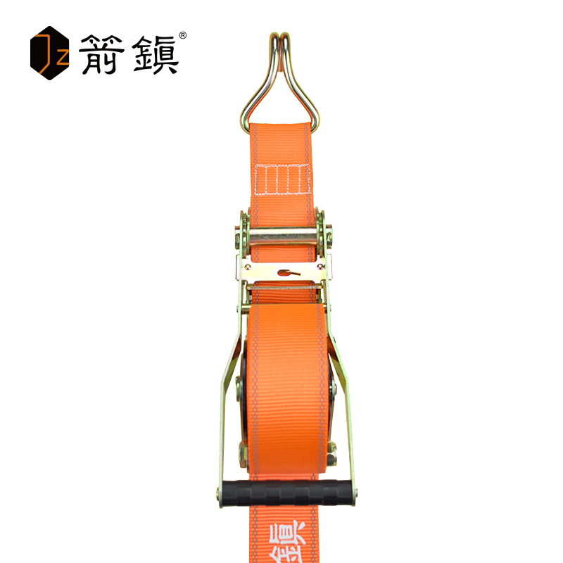 箭鎮箭镇自动收缩回收织带捆绑带货物收紧器物流搬运货车紧绳器2吨 橙色 6M