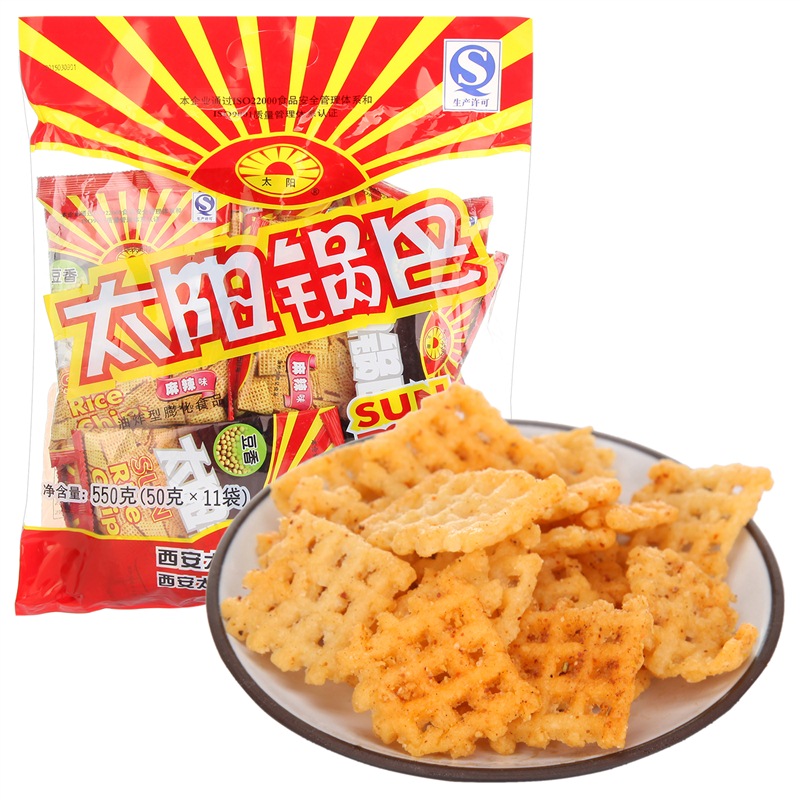 太阳锅巴 豆香 麻辣味 550G(50G*11袋）