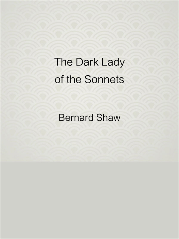 the dark lady of the sonnets
