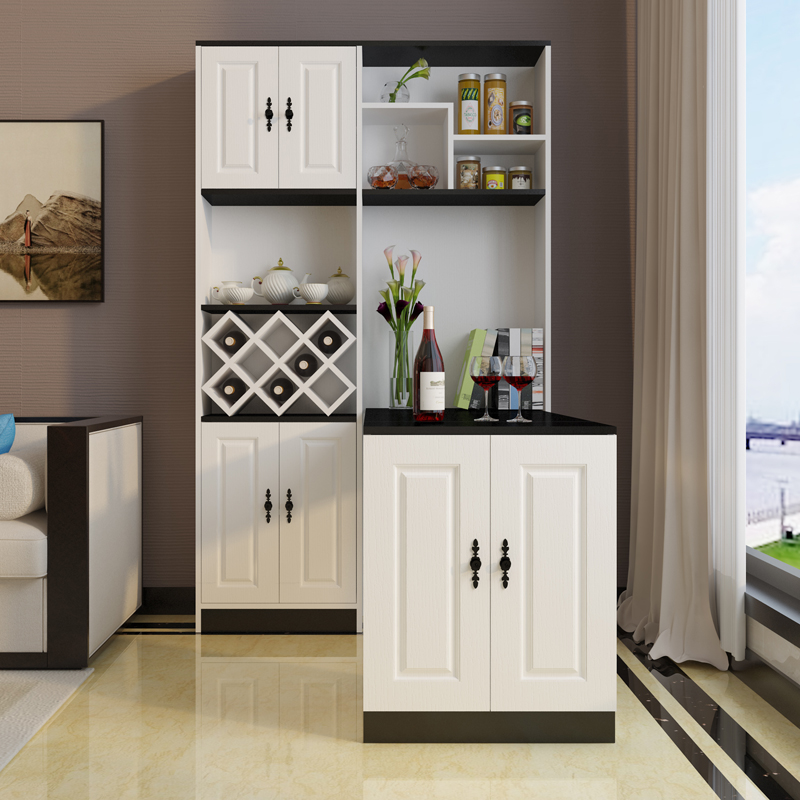 超昶 简约现代酒柜吧台折叠桌一体 家用伸缩餐桌带餐边柜简欧吧台酒柜