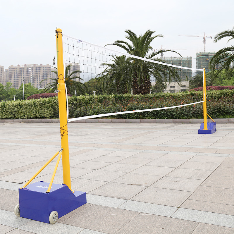 函翔（HANXIANG）羽毛球网架标准移动式排球网柱升降加大加厚气排球架排球架排球柱 网架+羽毛球网+排球网+气排球网