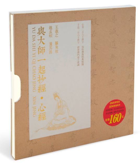 与大师一起抄经 心经 王羲之苏东坡赵孟頫董其昌写经心经书法抄经写经毛笔字帖 四川美术