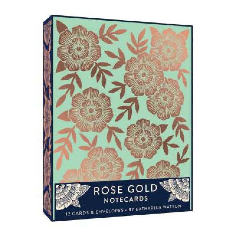 预订 rose gold notecards: 12 foil-stamped cards &.