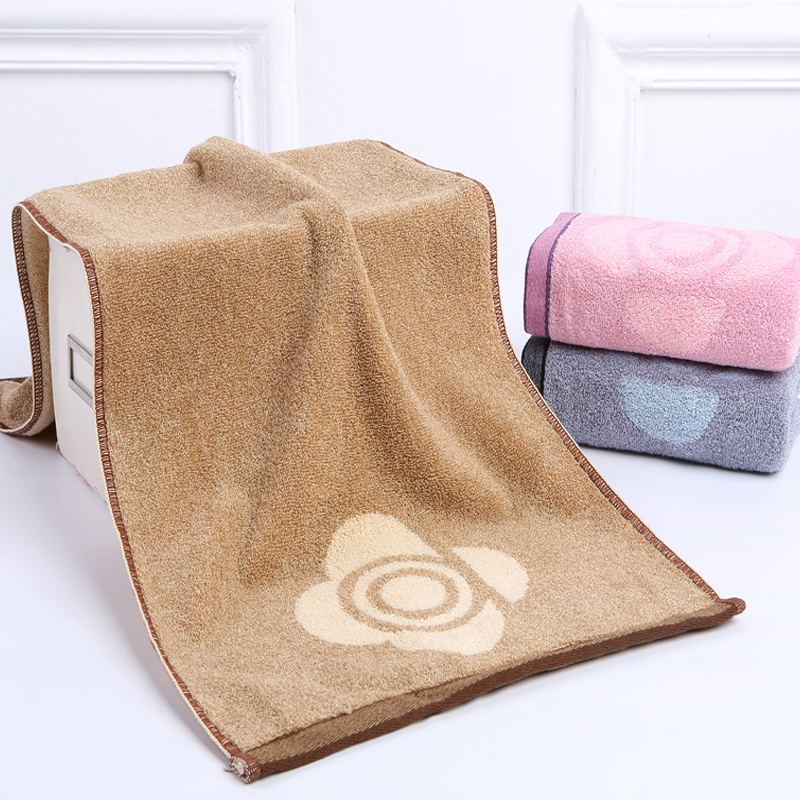 洁丽雅(Grace) 纯棉毛巾 素色全棉加厚面巾3条装 成人男女士情侣擦脸巾 三色各一条