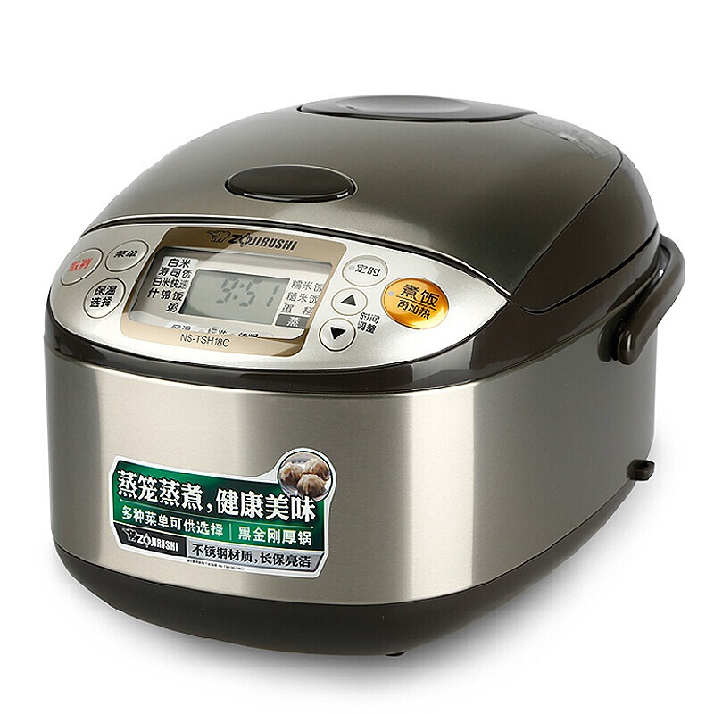 象印(zo jirushi) 电饭煲ns-tsh18c微电脑多功能智能预约带蒸笼电饭锅