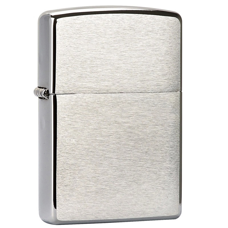 zippo打火机 经典铬 拉丝缎纱花沙点烟器  经典耐磨系列 光板耐磨 200